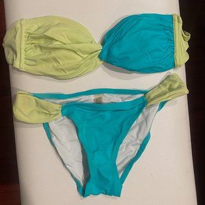 VS swim set, blue, green, colorblock; small